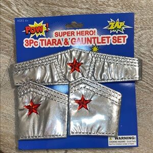 Dolls Kill Silver Tiara & Gauntlet Set